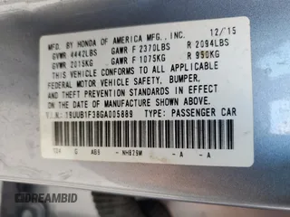 2016 Acura TLX z VIN 19UUB1F38GA005889, wystawiony jako Copart lot #58814845 z przebiegiem 118 447 mil mil oraz Szkoda całkowita • Salvage title. Historia ofert i sprzedaży dostępna na DreamBid. Obrazek 13.