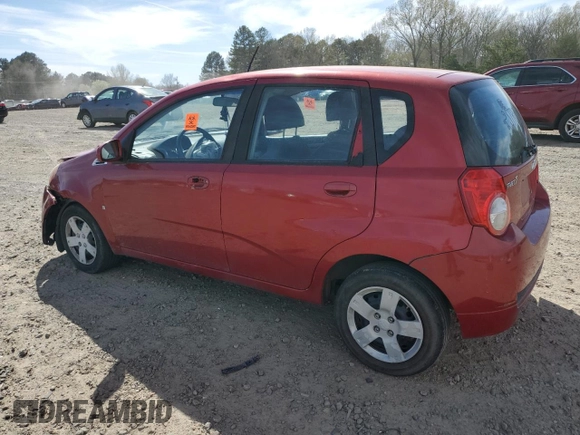 2009 Chevrolet Aveo 1LT with VIN KL1TD66EX9B301097, listed as a Copart auction lot 49600825 with 130,399 mi miles and Salvage title. Bid and sale history available at DreamBid. Image 2.