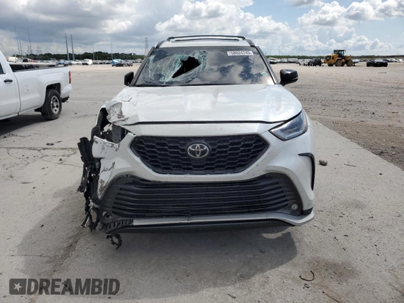 2023 Toyota Highlander L with VIN 5TDKDRAH0PS021783, listed as a Copart auction lot 58024745 with 61,752 mi miles and Salvage title. Bid and sale history available at DreamBid. Image 5.
