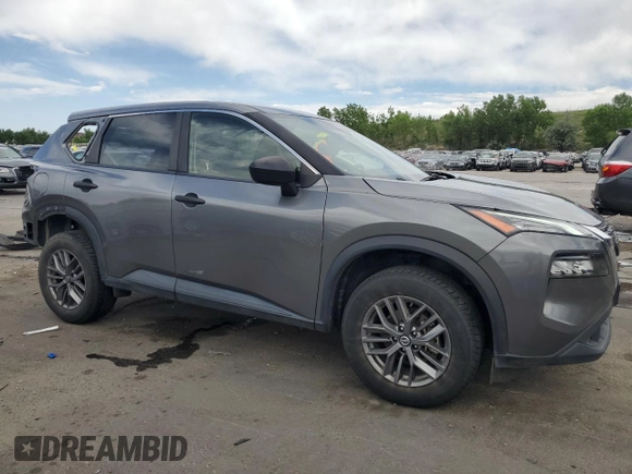 2021 Nissan Rogue S with VIN JN8AT3AB1MW222759, listed as a Copart auction lot 61194215 with 57,950 mi miles and Salvage title. Bid and sale history available at DreamBid. Image 4.