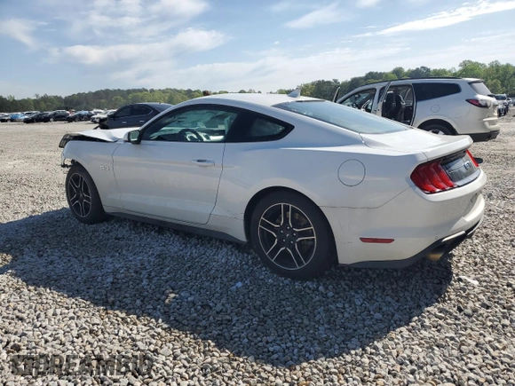 2021 Ford Mustang GT with VIN 1FA6P8CF5M5143867, listed as a Copart auction lot 52494805 with 53,992 mi miles and Salvage title. Bid and sale history available at DreamBid. Image 2.