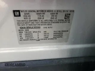 2018 GMC Terrain Denali with VIN 3GKALSEX8JL303369, listed as a Copart auction lot 43165695 with 75,307 mi miles and Salvage Title. Bid and sale history available at DreamBid. Image 16.