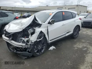 2021 Acura RDX w/A-Spec Package with VIN 5J8TC2H62ML047139, listed as a Copart auction lot 43649055 with 0 mi miles and Salvage Title. Bid and sale history available at carsss.com. Image 1.