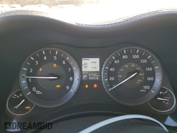2017 Infiniti M37 with VIN JN1BY1AR4HM770438, listed as a Copart auction lot 87245434 with 91,793 mi miles and Salvage Title. Bid and sale history available at carsss.com. Image 9.