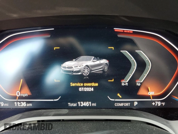 2022 BMW 8 Series 840i with VIN WBADZ4C0XNCH67676, listed as a Copart auction lot 76451084 with 16,694 mi miles and Non Repairable. Bid and sale history available at carsss.com. Image 9.
