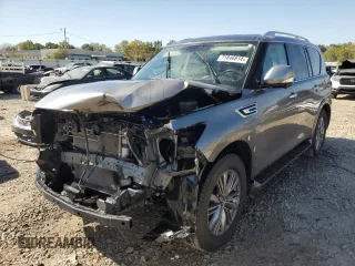 2019 Infiniti QX80 LUXE with VIN JN8AZ2NE9K9231900, listed as a Copart auction lot 71846814 with 121,607 mi miles and Salvage Title. Bid and sale history available at carsss.com. Image 1.