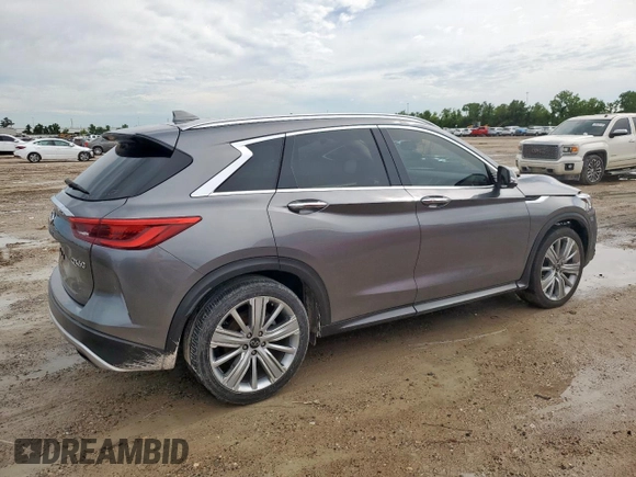 2021 Infiniti QX50 Essential с VIN 3PCAJ5CA4MF101584, выставлен на аукционе Copart как лот 61019415 с пробегом 54 939 миль миль и Списание • Salvage title. История ставок и продаж доступна на DreamBid. Изображение 3.