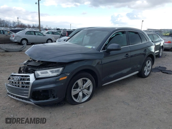2018 Audi Q5 Premium Plus with VIN WA1BNAFY6J2107924, listed as a IAAI auction lot 41883285 with 110,000 mi miles. Bid and sale history available at carsss.com. Image 2.
