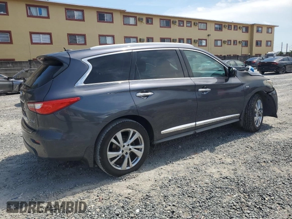2014 Infiniti QX60 with VIN 5N1AL0MN1EC523322, listed as a Copart auction lot 58406745 with 156,217 mi miles and Salvage title. Bid and sale history available at DreamBid. Image 3.