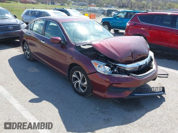2016 Honda Accord Sedan LX with VIN 1HGCR2F32GA098244, listed as a IAAI auction lot 41869489 with Not Provided miles. Bid and sale history available at carsss.com. Image 1.