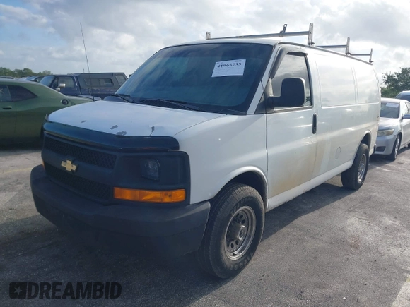 2011 Chevrolet Express Cargo with VIN 1GCWGFCA8B1162548, listed as a IAAI auction lot 41965235 with 226,539 mi miles and . Bid and sale history available at DreamBid. Image 2.