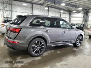 2023 Audi Q7 Premium Plus with VIN WA1LXBF70PD002417, listed as a Copart auction lot 50189695 with 29,754 mi miles and Salvage title. Bid and sale history available at DreamBid. Image 3.