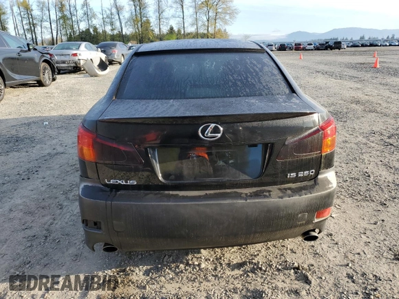 2006 Lexus IS 250 Manual with VIN JTHBK262565025588, listed as a Copart auction lot 53162825 with 0 mi miles and Clean Title. Bid and sale history available at carsss.com. Image 6.