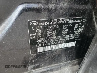 2021 Hyundai Santa Fe Essential with VIN 5NMS24AJ5MH361831, listed as a Copart auction lot 88458315 with 39,816 mi miles and Salvage Title. Bid and sale history available at carsss.com. Image 12.