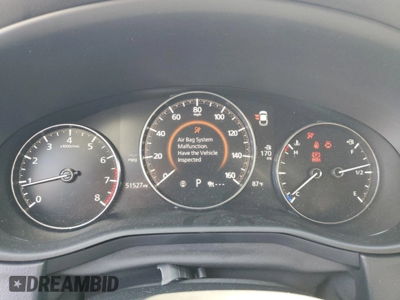 2023 Mazda CX-30 S Carbon Edition with VIN 3MVDMBCM1PM553374, listed as a Copart auction lot 62080975 with 51,527 mi miles and Salvage title. Bid and sale history available at DreamBid. Image 9.