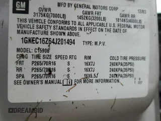 2004 GMC Yukon XL SLT with VIN 1GKEC16Z64J201494, listed as a Copart auction lot 75116274 with 201,386 mi miles and Salvage Title. Bid and sale history available at carsss.com. Image 14.
