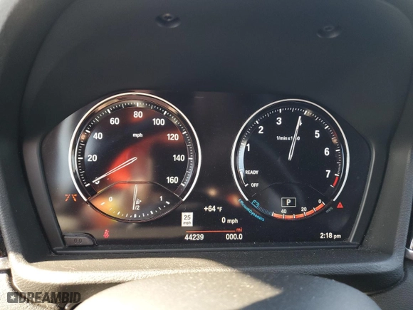 2019 BMW X1 sDrive28i with VIN WBXHU7C59K5N01520, listed as a Copart auction lot 44910215 with 44,239 mi miles and Salvage Title. Bid and sale history available at carsss.com. Image 9.