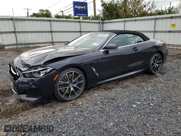 2019 BMW 8 Series M850i xDrive with VIN WBAFY4C58KBX39395, listed as a Copart auction lot 74088834 with 27,413 mi miles and Salvage title. Bid and sale history available at DreamBid. Image 1.