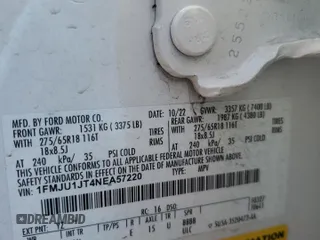 2022 Ford Expedition XLT with VIN 1FMJU1JT4NEA57220, listed as a Copart auction lot 46692975 with 66,921 mi miles and Salvage Title. Bid and sale history available at carsss.com. Image 14.