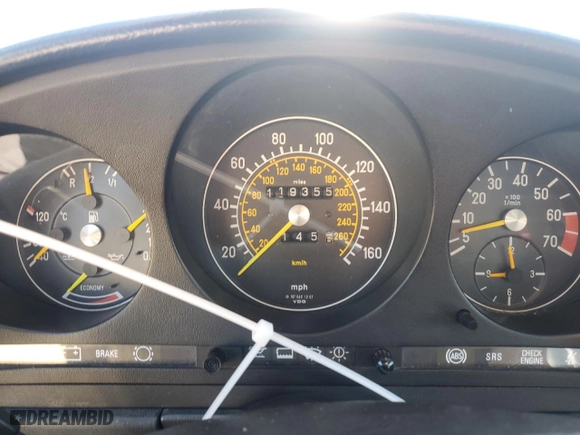 1988 Mercedes-Benz 560 Series 560SL with VIN WDBBA48D1JA078995, listed as a Copart auction lot 89274725 with 119,355 mi miles and Salvage Title. Bid and sale history available at carsss.com. Image 9.