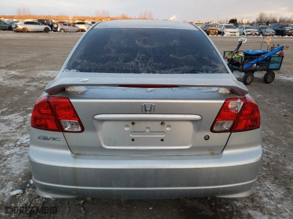 2004 Honda Civic LX with VIN 2HGES16634H904817, listed as a Copart auction lot 87169894 with 0 mi miles and Salvage Title. Bid and sale history available at carsss.com. Image 6.