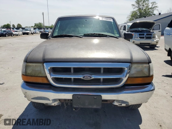 1999 Ford Ranger XL with VIN 1FTYR14VXXPA68148, listed as a Copart auction lot 51490594 with 166,889 mi miles and Salvage Title. Bid and sale history available at carsss.com. Image 5.