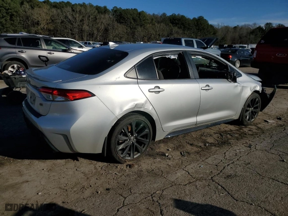 2023 Toyota Corolla SE with VIN JTDS4MCE6P3517579, listed as a Copart auction lot 86736494 with 45,478 mi miles and Salvage Title. Bid and sale history available at carsss.com. Image 3.