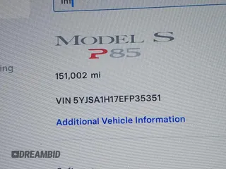 2014 Tesla Model S 60 with VIN 5YJSA1H17EFP35351, listed as a IAAI auction lot 41558434 with 151,002 mi miles and . Bid and sale history available at DreamBid. Image 16.
