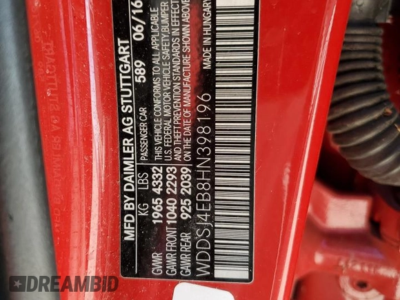 2017 Mercedes-Benz CLA 250 z VIN WDDSJ4EB8HN398196, wystawiony jako Copart lot #49747815 z przebiegiem 107 932 mil mil oraz Tytuł czysty. Historia ofert i sprzedaży dostępna na DreamBid. Obrazek 12.
