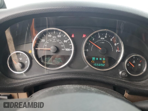 2012 Jeep Wrangler Unlimited Call of Duty MW3 with VIN 1C4BJWFG7CL266678, listed as a Copart auction lot 55753375 with 155,092 mi miles and Salvage title. Bid and sale history available at DreamBid. Image 9.