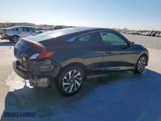 2018 Honda Civic Coupe LX with VIN 2HGFC4B51JH301473, listed as a Copart auction lot 50171155 with 57,028 mi miles and Salvage Title. Bid and sale history available at carsss.com. Image 3.