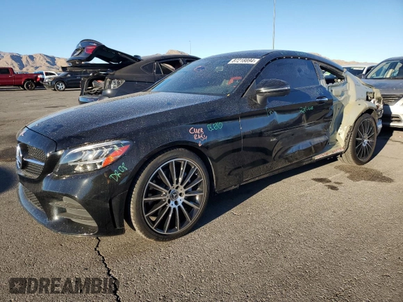 2021 Mercedes-Benz C 300 with VIN W1KWJ8DB6MG094048, listed as a Copart auction lot 87218894 with 50,604 mi miles and Salvage title. Bid and sale history available at DreamBid. Image 1.