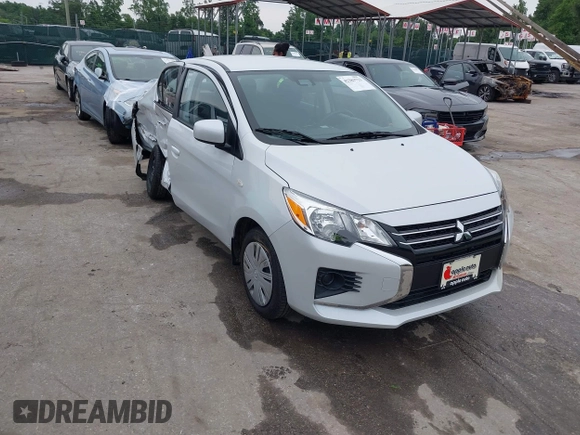 2024 Mitsubishi Mirage ES with VIN ML32FUFJ9RHF09183, listed as a IAAI auction lot 42383723 with 480 mi miles and . Bid and sale history available at DreamBid. Image 1.