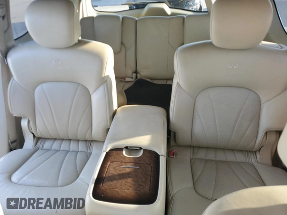 2011 Infiniti QX56 7-passenger with VIN JN8AZ2NE8B9001099, listed as a Copart auction lot 76417474 with 0 mi miles and Clean Title. Bid and sale history available at carsss.com. Image 10.