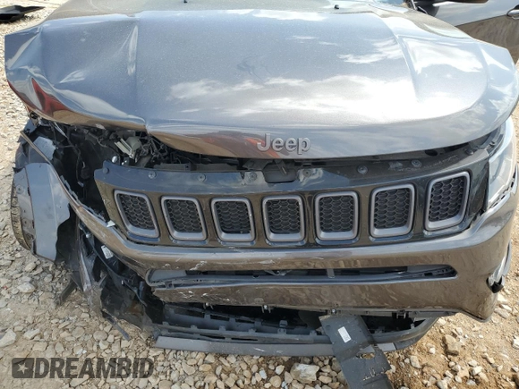 2021 Jeep Compass 80th Anniversary with VIN 3C4NJDEB5MT570640, listed as a Copart auction lot 55100885 with 47,232 mi miles and Salvage title. Bid and sale history available at DreamBid. Image 12.