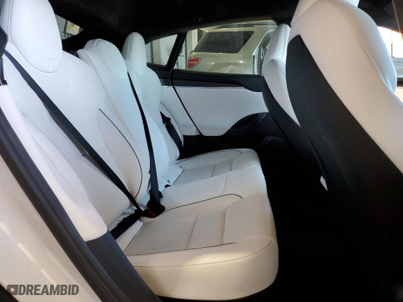 2022 Tesla Model S Plaid with VIN 5YJSA1E68NF460377, listed as a Copart auction lot 42118195 with 24,222 mi miles and Salvage Title. Bid and sale history available at carsss.com. Image 10.