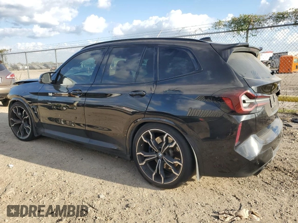 2022 BMW X3 M z VIN 5YM13EC01N9J13955, wystawiony jako Copart lot #82231734 z przebiegiem Nie podano mil oraz Szkoda całkowita • Salvage title. Historia ofert i sprzedaży dostępna na DreamBid. Obrazek 2.
