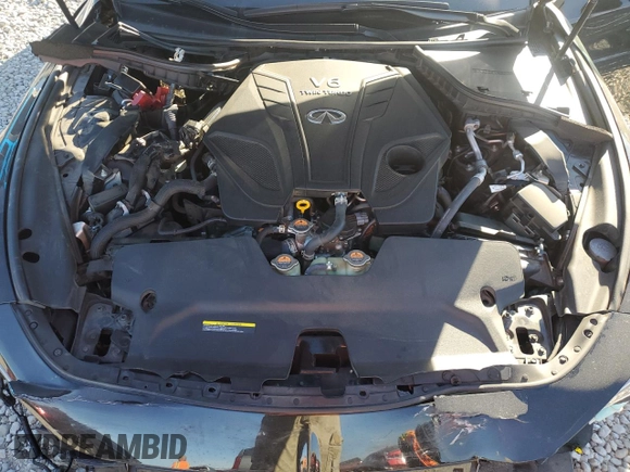 2021 Infiniti Q60 Red Sport 400 with VIN JN1FV7LK1MM530447, listed as a Copart auction lot 47281115 with 37,675 mi miles and Salvage title. Bid and sale history available at DreamBid. Image 11.