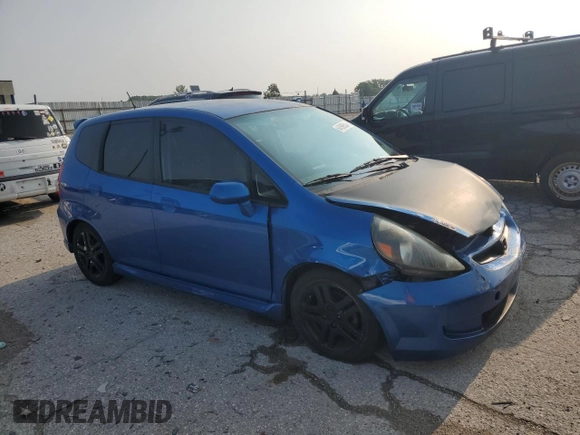 2008 Honda Fit Sport with VIN JHMGD38688S023439, listed as a Copart auction lot 64598514 with 275,095 mi miles and Salvage Title. Bid and sale history available at carsss.com. Image 4.