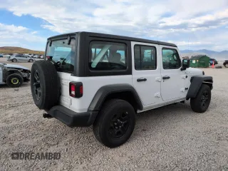 2023 Jeep Wrangler Sport S with VIN 1C4HJXDN5PW678653, listed as a Copart auction lot 57464705 with 22,154 mi miles and Salvage title. Bid and sale history available at DreamBid. Image 3.