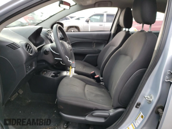 2019 Mitsubishi Mirage ES z VIN ML32F3FJ1KHF08027, wystawiony jako Copart lot #41439105 z przebiegiem 86 795 mil mil oraz Szkoda całkowita • Salvage title. Historia ofert i sprzedaży dostępna na DreamBid. Obrazek 7.
