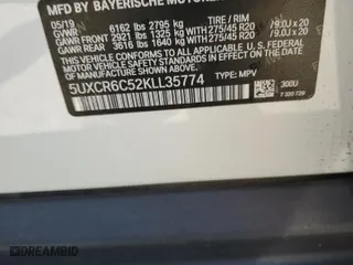 2019 BMW X5 xDrive40i with VIN 5UXCR6C52KLL35774, listed as a Copart auction lot 51802385 with 99,311 mi miles and Clean Title. Bid and sale history available at carsss.com. Image 13.