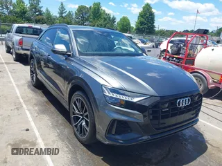 2021 Audi Q8 Premium Plus with VIN WA1EVAF12MD006405, listed as a IAAI auction lot 42340440 with 38,036 mi miles and . Bid and sale history available at DreamBid. Image 1.