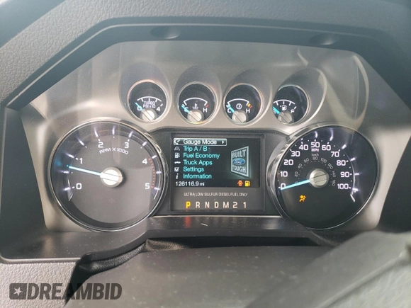 2015 Ford F-250 Lariat with VIN 1FT7W2BT5FEA55975, listed as a Copart auction lot 58673455 with 126,119 mi miles and Salvage title. Bid and sale history available at DreamBid. Image 9.