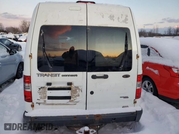 2013 Ford Transit Connect XL with VIN NM0LS6AN3DT149556, listed as a Copart auction lot 41660315 with 185,468 mi miles and Salvage Title. Bid and sale history available at carsss.com. Image 6.