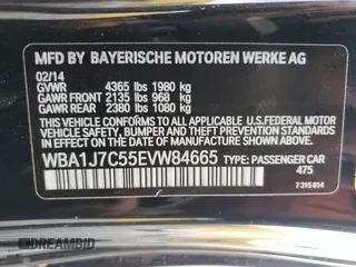 2014 BMW 2 Series M235i with VIN WBA1J7C55EVW84665, listed as a Copart auction lot 44257115 with 111,461 mi miles and Salvage title. Bid and sale history available at DreamBid. Image 12.