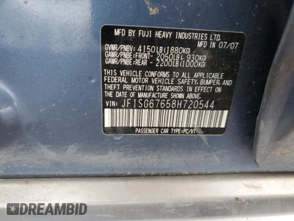 2008 Subaru Forester X L.L. Bean с VIN JF1SG67658H720544, выставлен на аукционе Copart как лот 43424405 с пробегом 217 168 миль миль и Списание • Salvage title. История ставок и продаж доступна на DreamBid. Изображение 14.