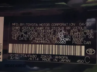 2020 Toyota C-HR LE z VIN JTNKHMBX2L1086683, wystawiony jako IAAI lot #41572864 z przebiegiem 75 711 mil mil oraz . Historia ofert i sprzedaży dostępna na DreamBid. Obrazek 9.