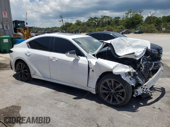 2023 Lexus IS with VIN JTHBZ1B29P5067372, listed as a Copart auction lot 65268064 with 27,021 mi miles and Non Repairable. Bid and sale history available at carsss.com. Image 4.