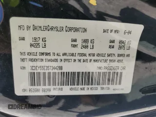 2005 Chrysler PT Cruiser Touring with VIN 3C3EY55E35T344288, listed as a Copart auction lot 67940814 with Not Provided miles and Salvage Title. Bid and sale history available at DreamBid. Image 12.